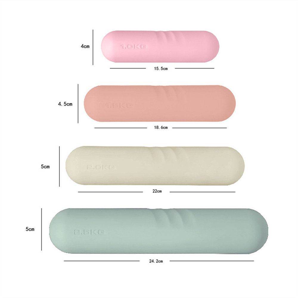Juego de mancuernas de silicona para Pilates (diseño de huella de mano)